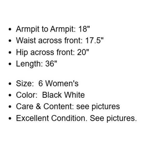 Donna Morgan Dress Womens 6 White Black Stripe Cotton Blend Ruffle Hem Back Zip - Picture 4 of 12